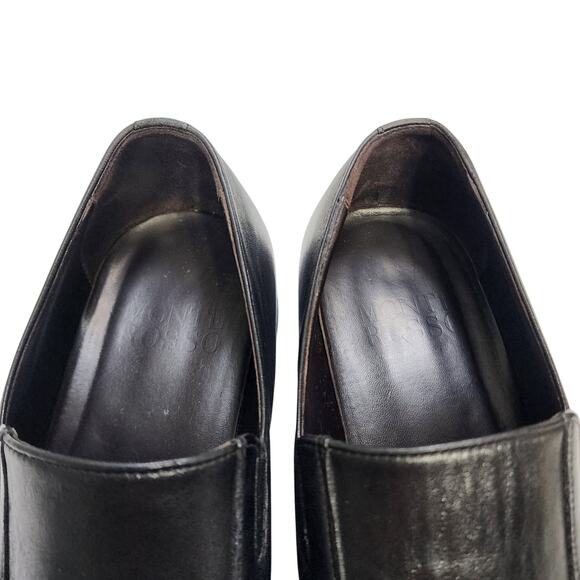 Monte Rosso Mens Lucca Nappa Leather Loafers Size 10.5 Black Leather Italy Dress - Picture 7 of 10